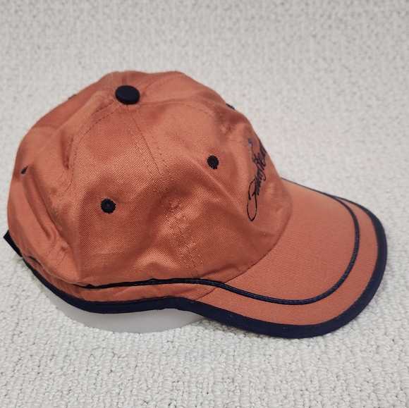 Farmstead Meadowlands Golf‎ Pro Series Hat CAP. Orange W Navy Trim. - Picture 5 of 6